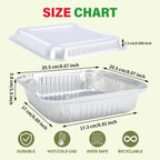 8x8 Aluminum Pans with Clear Plastic Lids 10 Pack Foil Pans with Lids