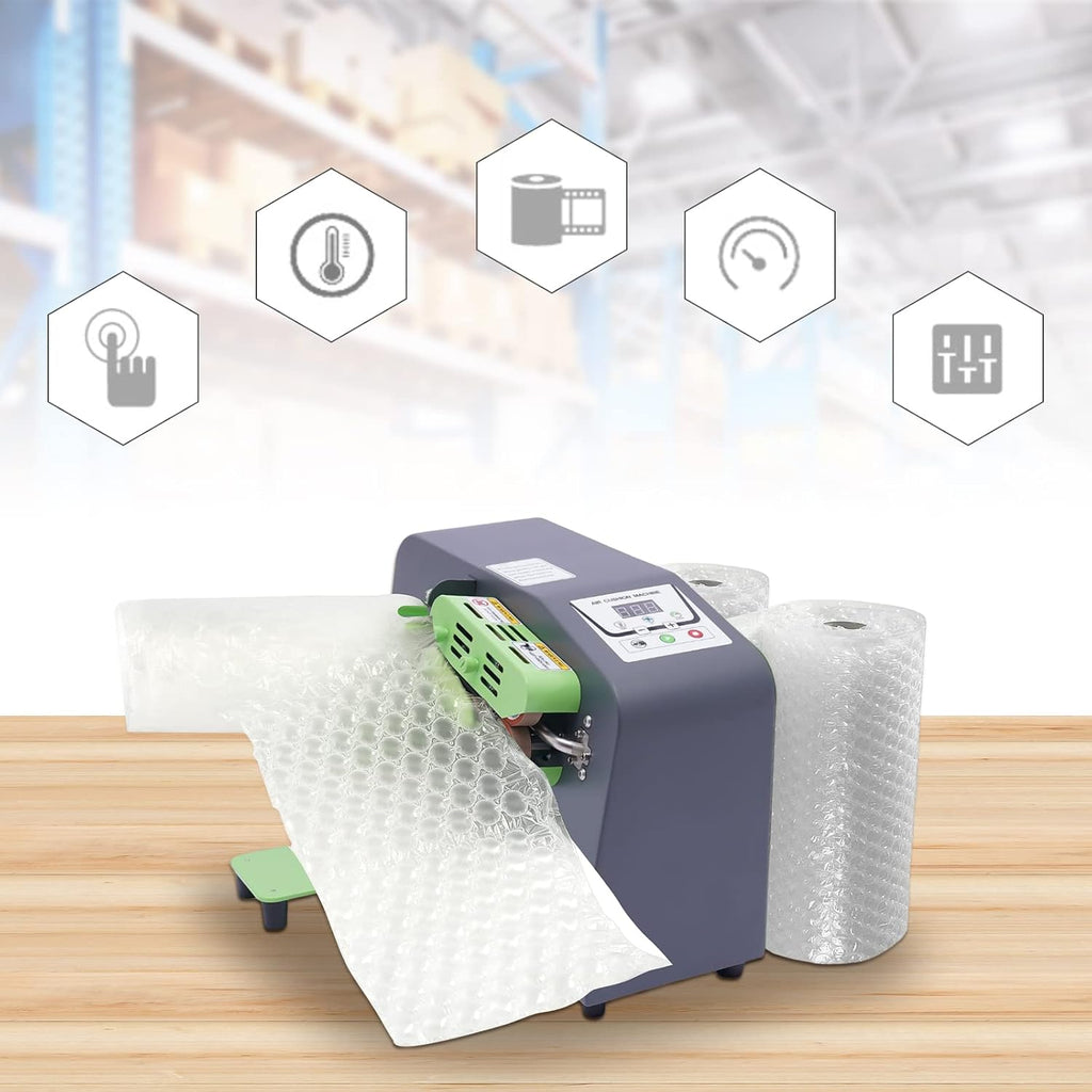 Air Cushion Maker Machine Bags Wrap Pillow Inflator Bubble Packaging Inflator Adjustable Parameters Easy To Use Air