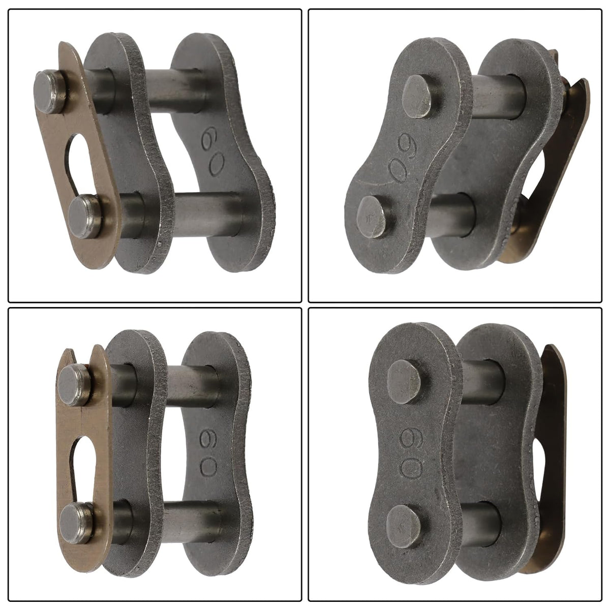 #60 Roller Chain 10 Feet with 2 Connectors Industrial Chain