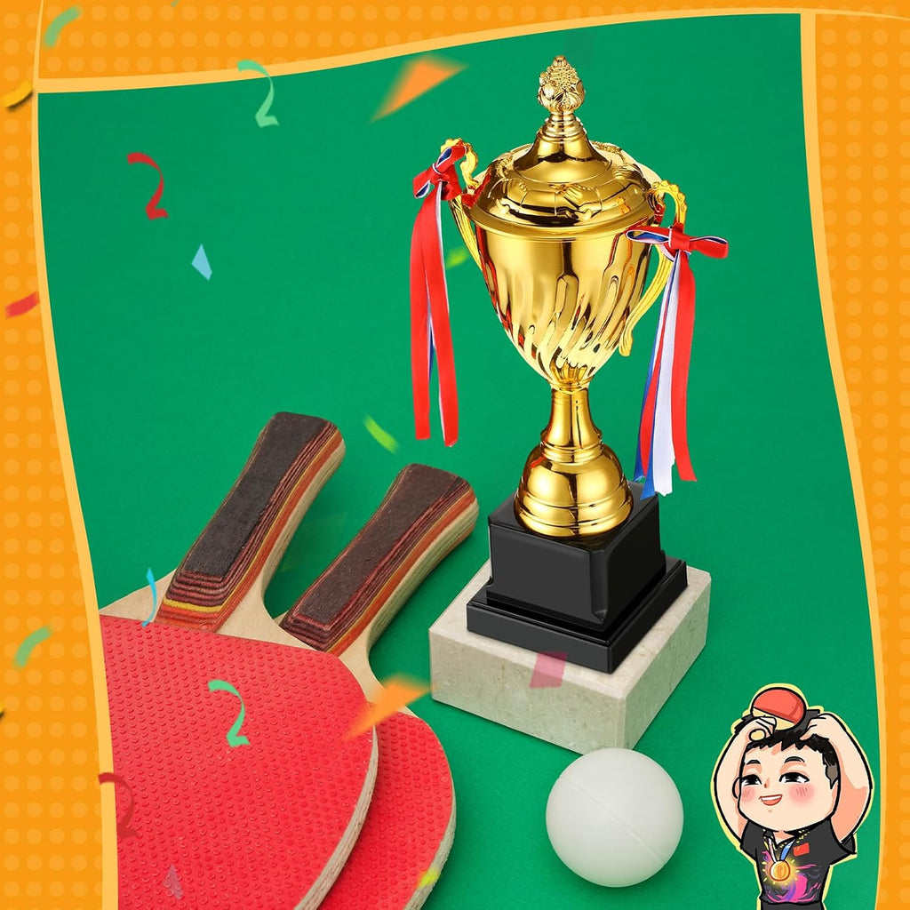 14 Inch Large Gold Trophy Cup,Winner Award Trophies | Trophy Award Cup for Sports,Custom Base,1st Place