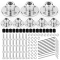 QCQIANG 8PCS 5mm Flange Coupling, Motor Shaft Coupler, Flanged Shaft Mount, for DIY Handmade Model