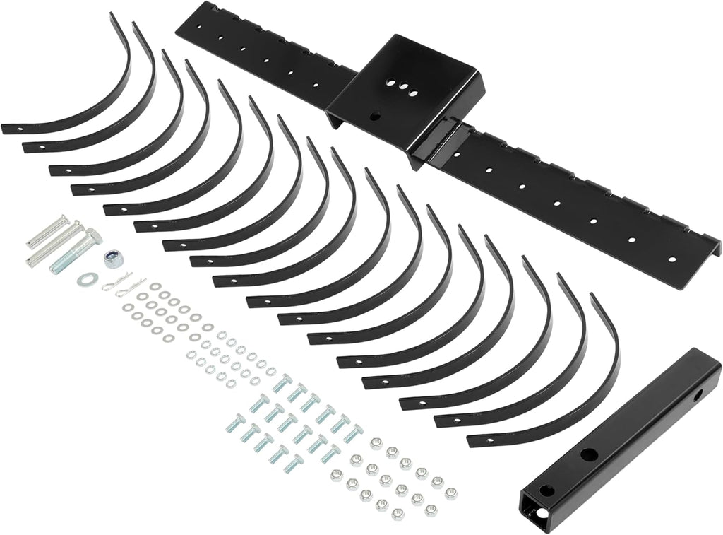 48" Tow Behind Landscape Rake Compatible with ATV UTV Tractor W/2" Receiver for Leaves, Debris, Grass, Pine Needles