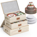 Large Capacity China Storage Containers Hard Shell Plate Storage Containers, Kitchen Packing Moving Boxes for Dishes