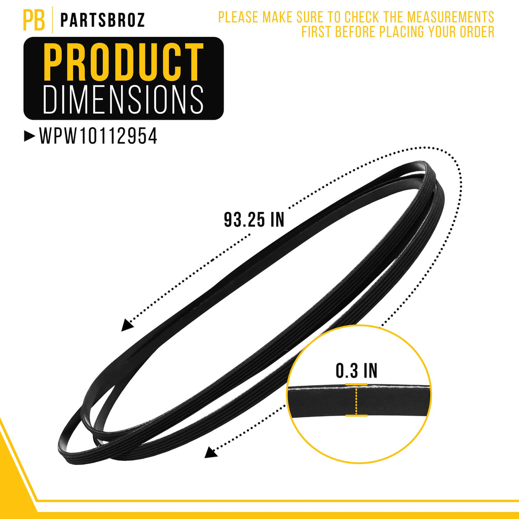 Dryer Drum Belt for Whirlpool YMED8100DW1