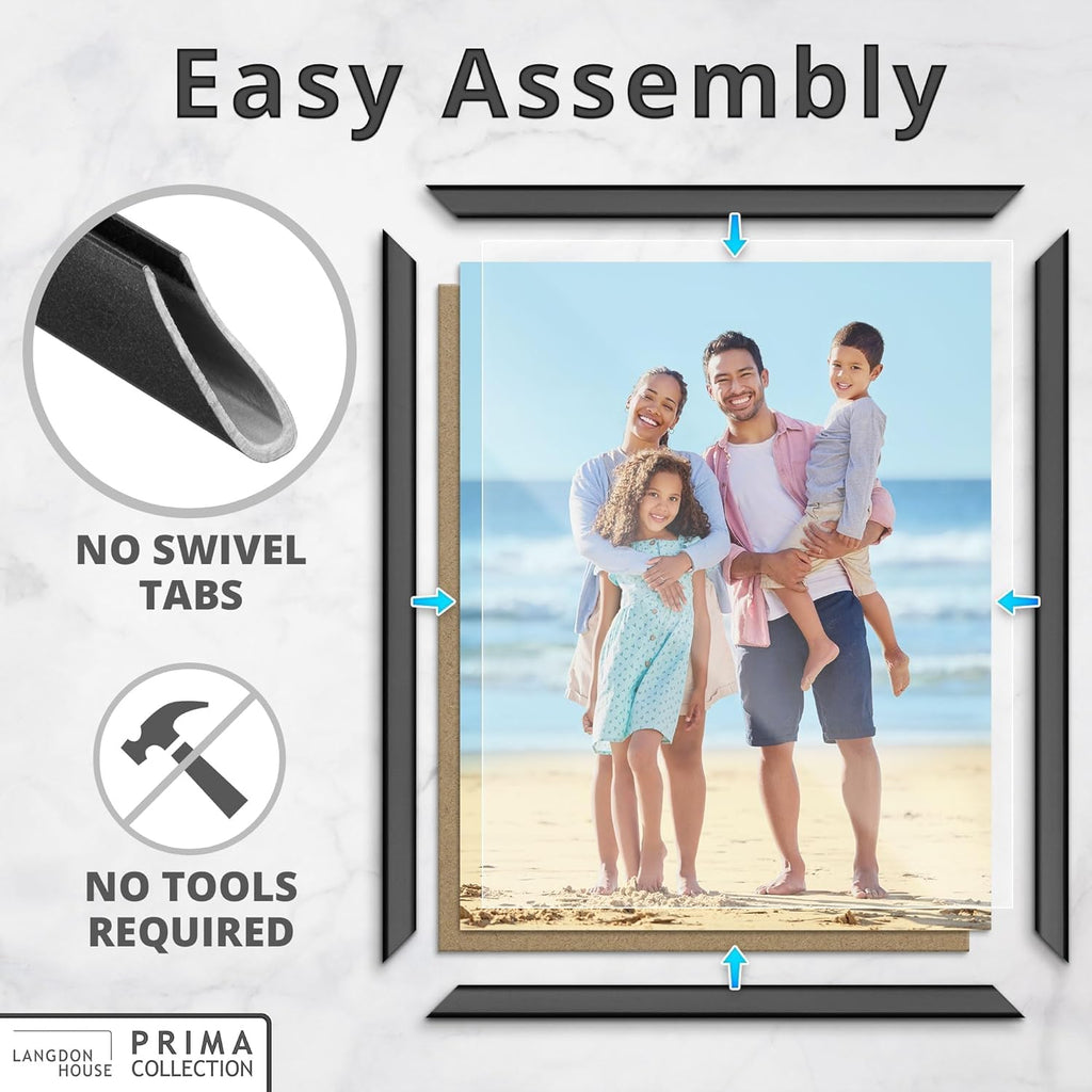 11x17 Poster Frames - Black, MultiPack of 12 - Prima Collection