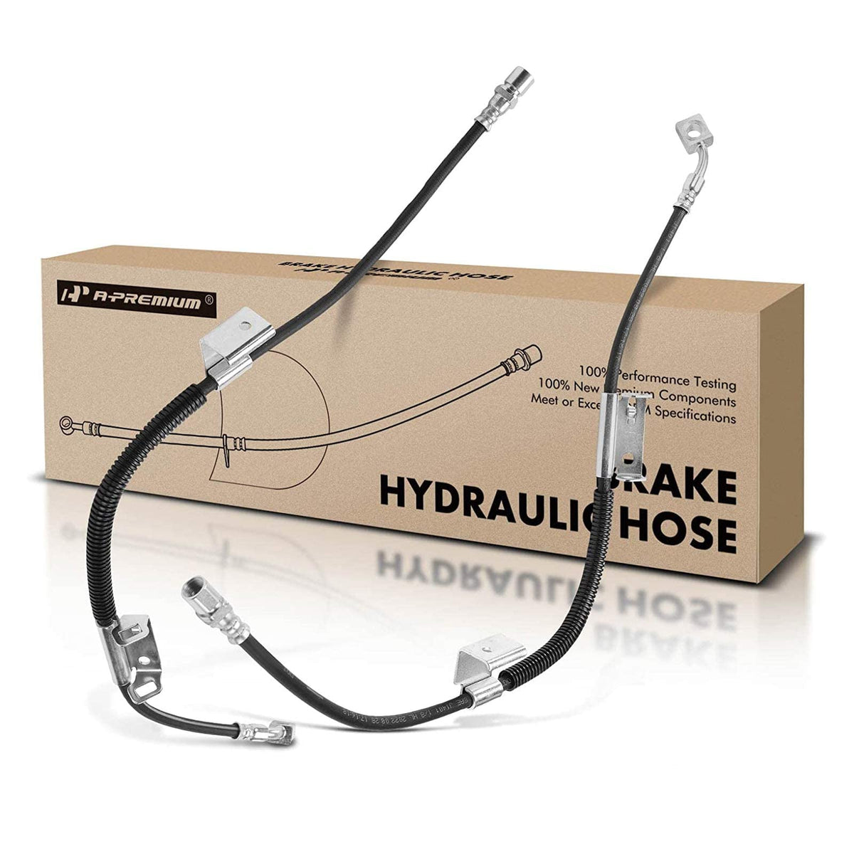 A-Premium Front Brake Hydraulic Hose Compatible with Chevy, GMC