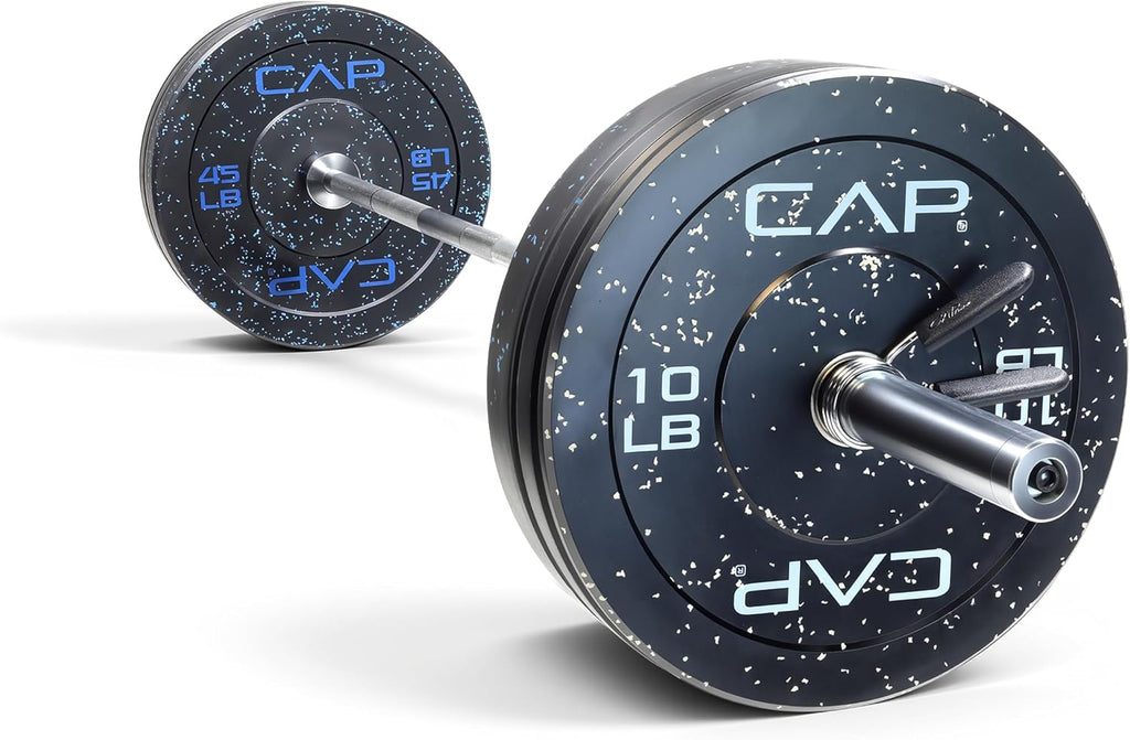 Olympic Weight Set with 7ft Barbell & Bumper Plates | 160-370 lbs | Multiple Options