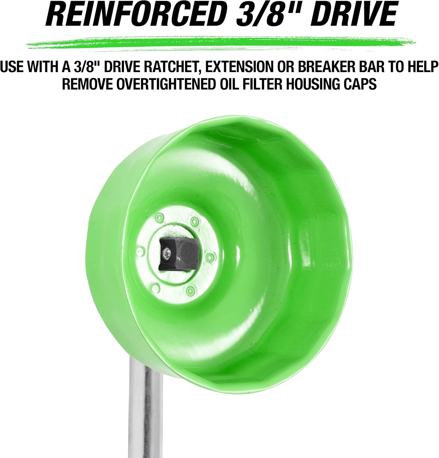 87148 80 mm 15 Flute Oil Filter Wrench, Economy Oil Filter Cap Wrench, Oil Cap Filter Wrench Prevents Slippage and