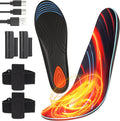 Heated Insoles, Heated Insoles Rechargeable, Foot Warmers with 3 Heating Levels, for Men and Women, Skiing, Hunting