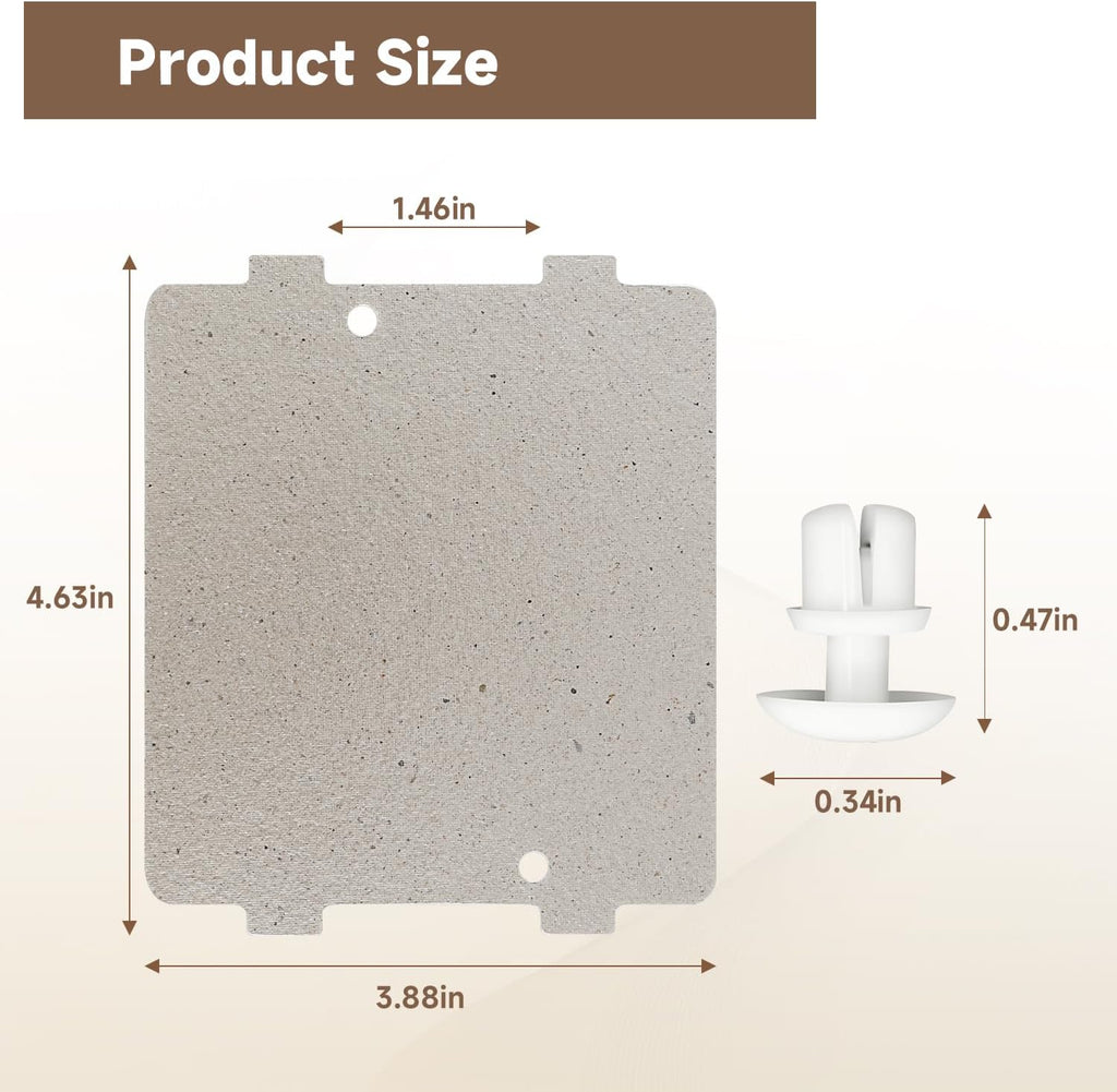 Microwave Waveguide Cover Mica Sheet 4.6”x 3.8” Compatible with GE PEB7227AN3DD JES1097SMSS Replace#: WB39X10034