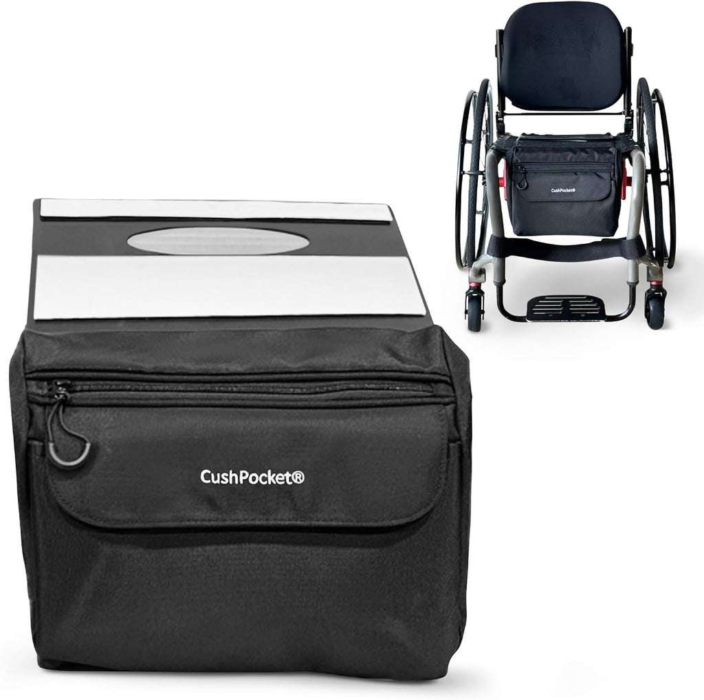 Large Under-Cushion Wheelchair Bag – Easy-Reach Storage That Stays Out of the Way, Fits Manual & Electric Wheelchairs