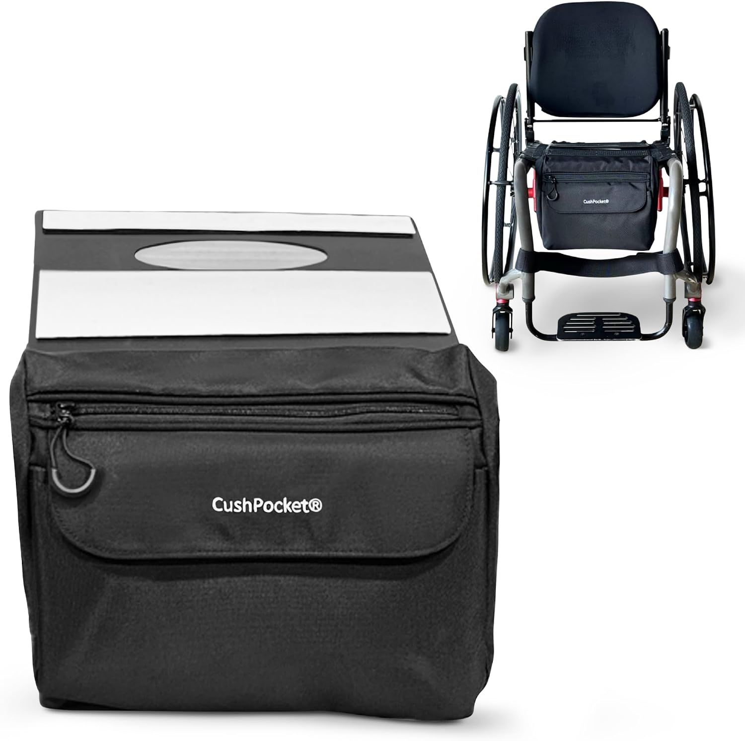Large Under-Cushion Wheelchair Bag – Easy-Reach Storage That Stays Out of the Way, Fits Manual & Electric Wheelchairs