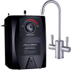 Hot Water Dispenser, Dual Handle Faucet, Brushed Nickel