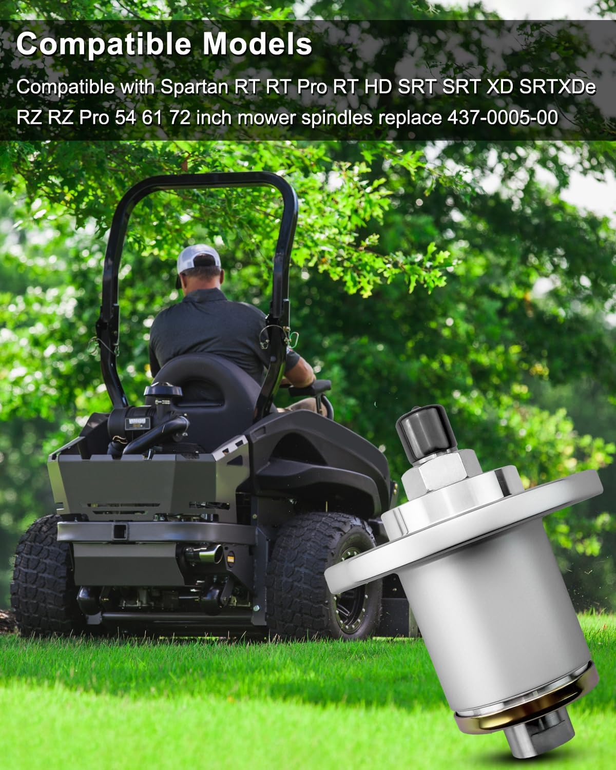Replace 437-0005-00 Lawn Mower Deck Spindle Assembly