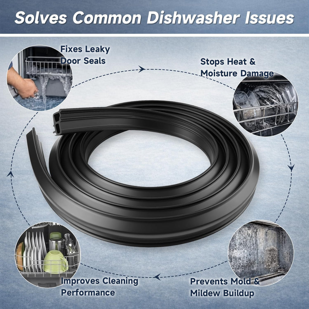 Dishwasher Door Gasket Seal Tub Gasket Replacement Compatible with GE Hotpoint Dishwashers Replace#: WD08X23476 WD08X10088 WD08X20674 WD08X22094 WD08X23476-40PK AP6041569