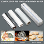 Plastic Wrap Dispenser With Cutter, Reusable Cling Film Dispenser, Cling Wrap Dispenser With Slide Cutter, Also For