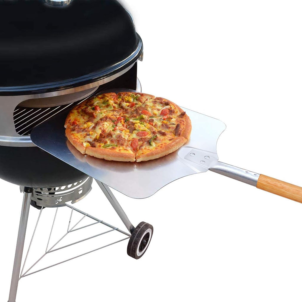 4 pcs Pizza Stone & Peel Set, Pizza Making Kit for Oven Grill BBQ