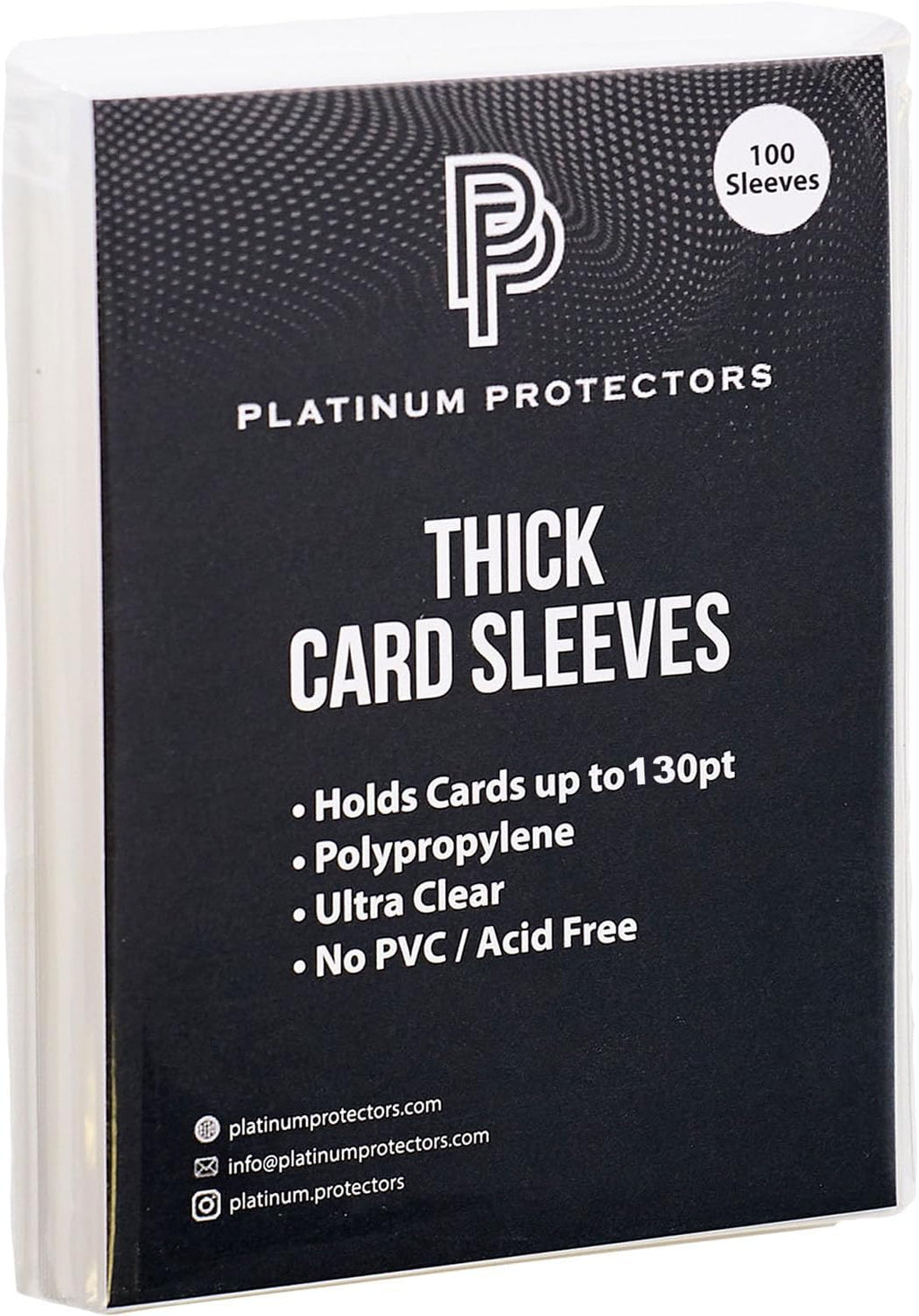 Thick Penny Sleeves for up to 130pt Thicker Cards Jersey and Patch Cards (100 Pack)