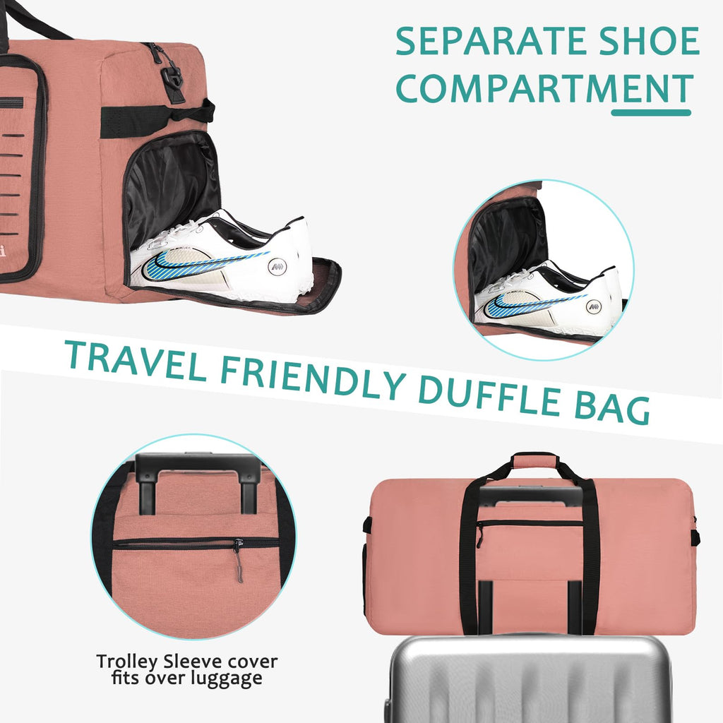 80L Foldable Duffle Bag for Travel, Large Durable Travel Duffel Bag