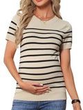 Maternity Work Top Formal Stretchy Knit Pullover