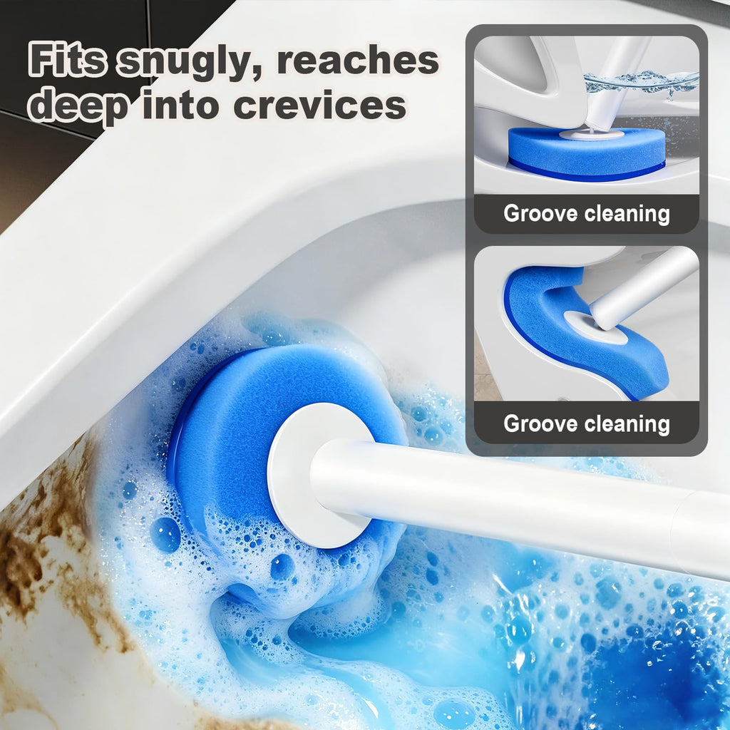 Disposable Toilet Brush Set, 35 Refills