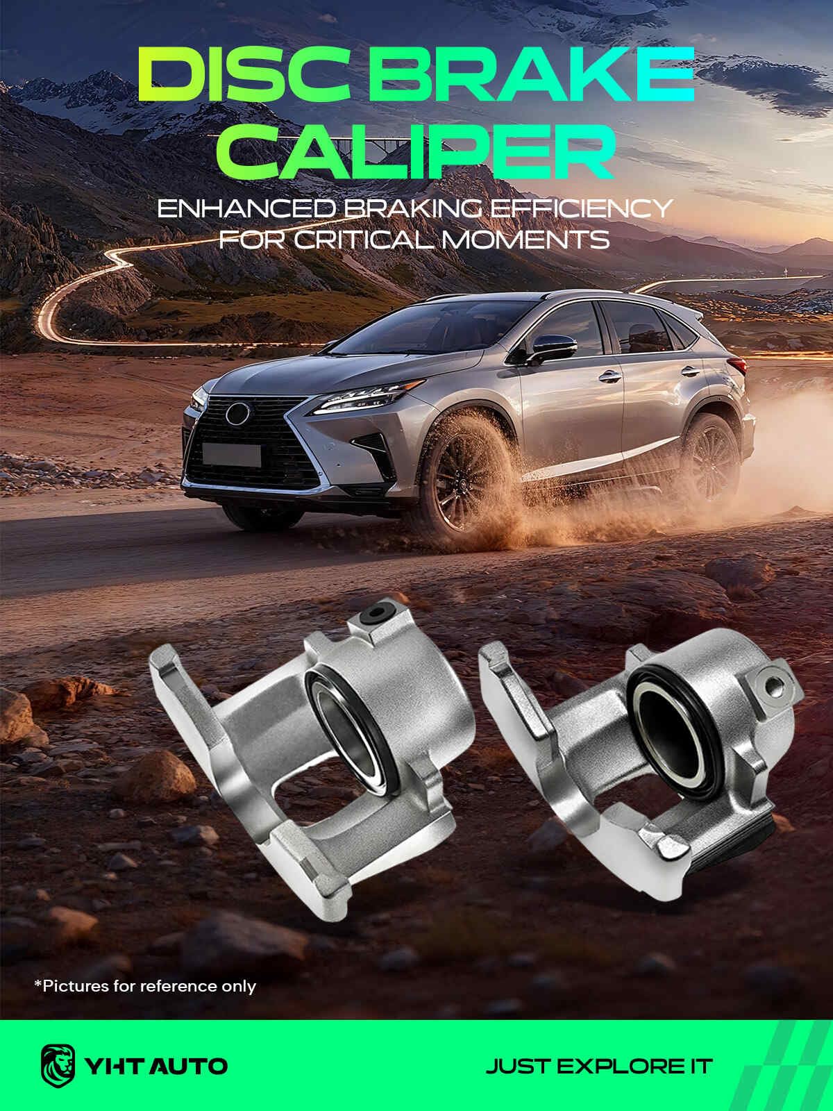 YHTAUTO Front Side Disc Brake Caliper w/o Bracket for AMC, Jeep