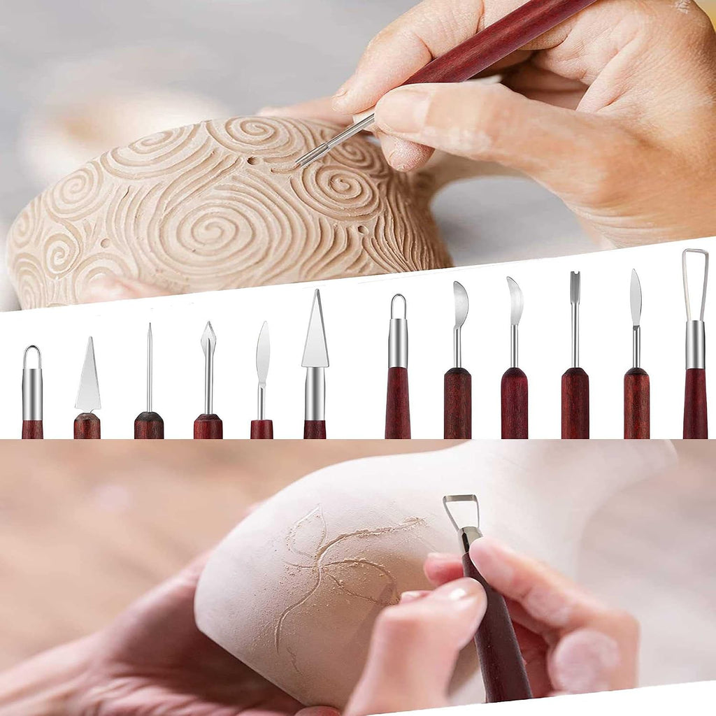 Clay Sculpting Tools,Pottery Tools Kit, Polymer Clay Tools,Pottery Ribs, Air Dry Clay Tools for Sculpting, Modeling