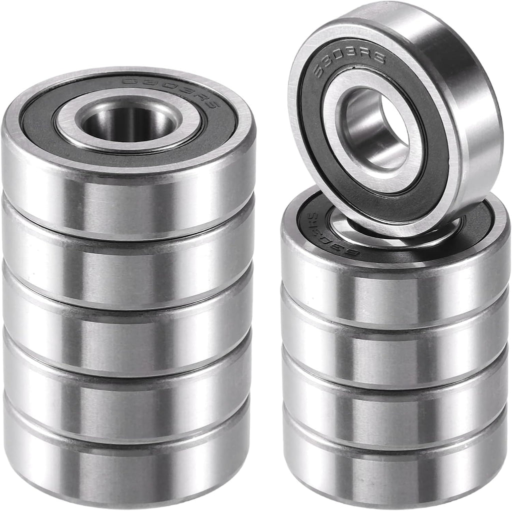 ACROPIX 6303-2RS Bearings Double Rubber Sealed Deep Groove Ball Bearings 17x47x14mm Silver Tone - Pack of 10