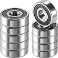 ACROPIX 6303-2RS Bearings Double Rubber Sealed Deep Groove Ball Bearings 17x47x14mm Silver Tone - Pack of 10