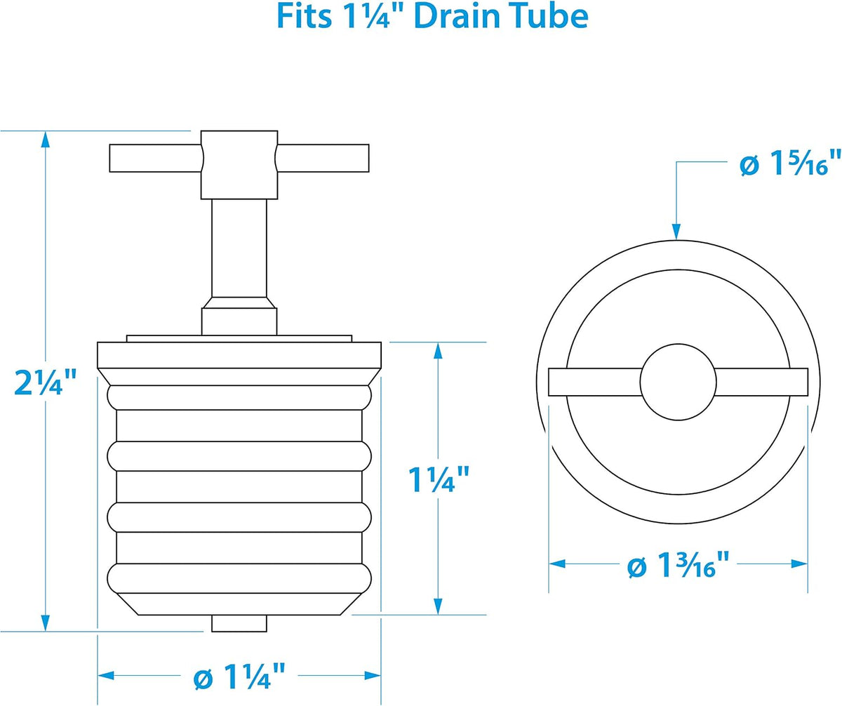 Seachoice Twist-Turn 1.25 in. Marine Boat Brass Drain Plug
