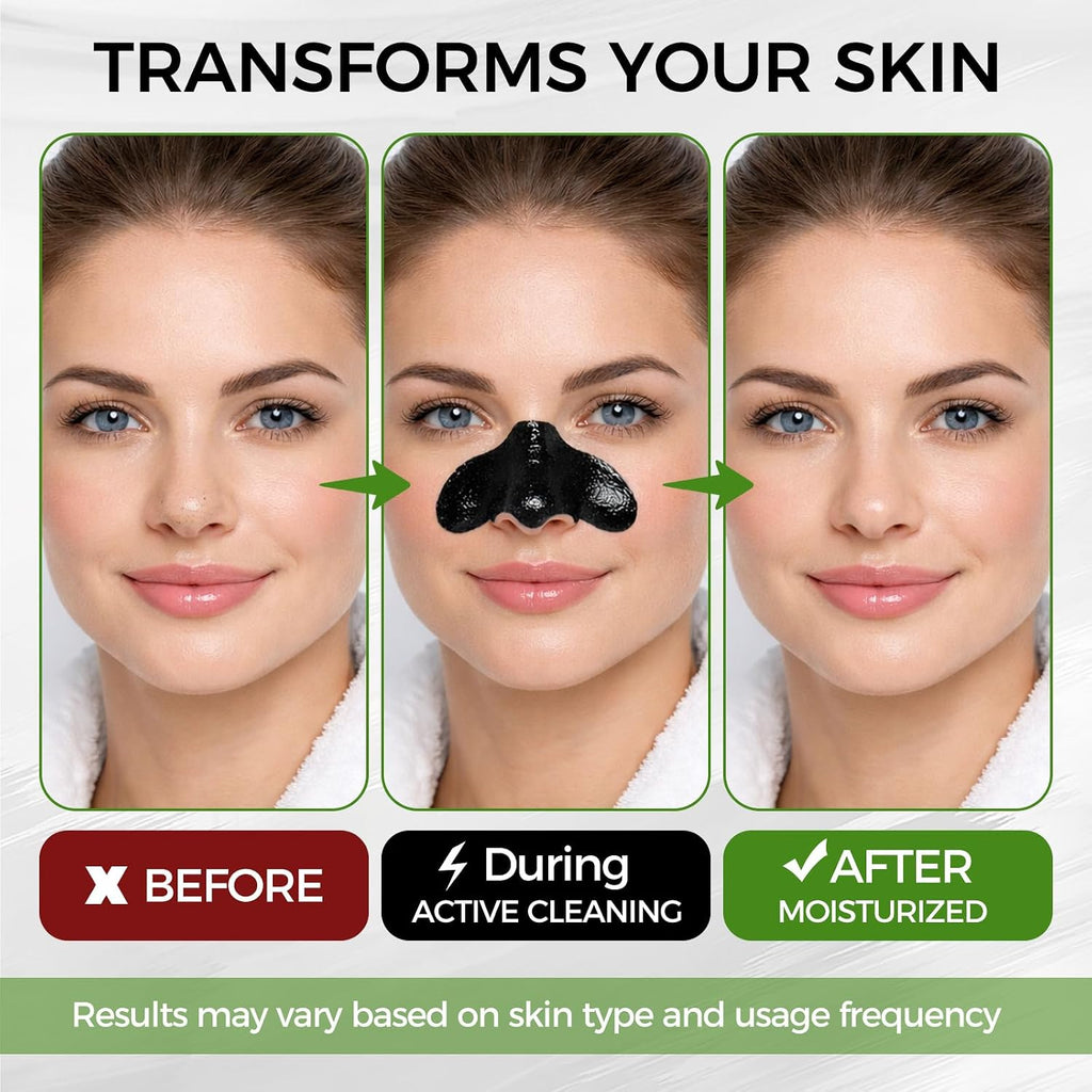 Peel Off Face Mask, Blackhead Remover for Face & Nose, Bamboo Charcoal for Deep Cleaning, Reducing Oil, Smoothing