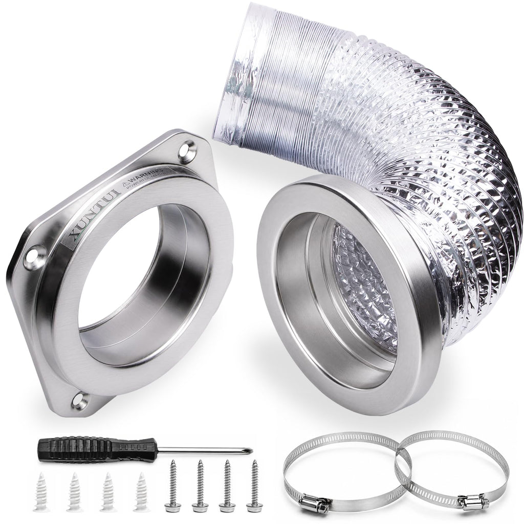 XUNTUI Magnetic Dryer Vent Connector Kit, 4" Magnetic Dryer Vent Coupling