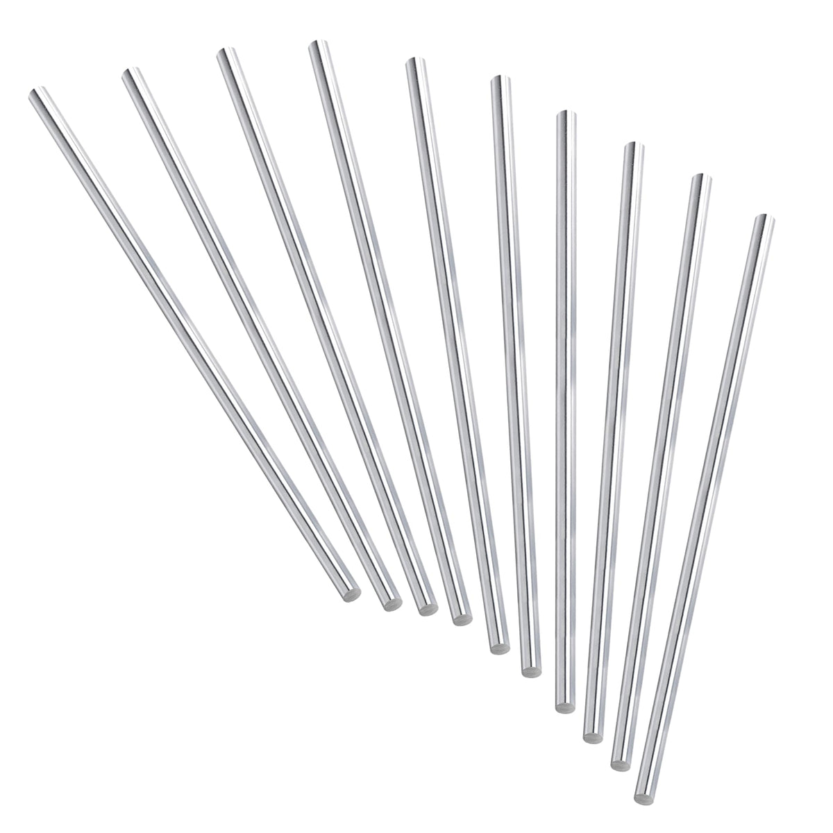 XIKE 8x150mm Hardened Chrome Linear Motion Rod H8 Tolerance (10 Pack)