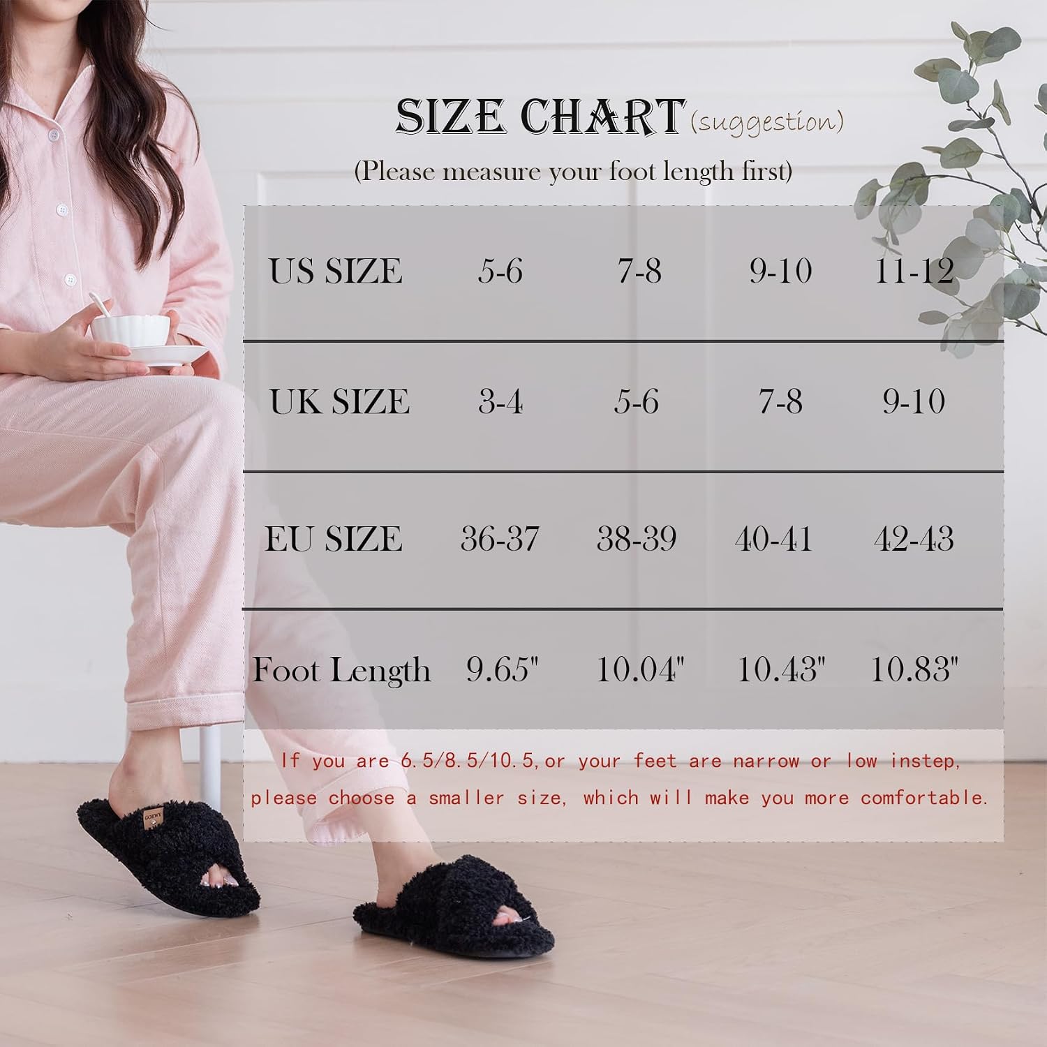 Fuzzy Open Toe Slippers for Women Cozy Memory Foam House Shoes Indoor | Cute Cross Band,Soft Faux Fur,Anti-slip Sole