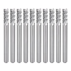 uxcell 10Pcs 3.175mm Carbide End Mill Engraving Milling Cutter CNC Router Bit for PCB Machine, 1/8" Shank