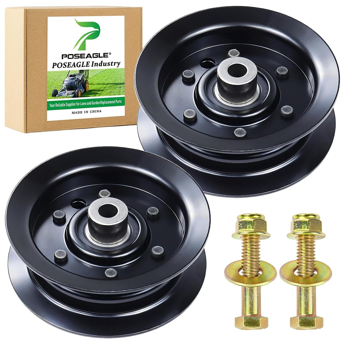 2 Pack 132-9420 Flat Idler Pulley for Toro 50" 42” SS5000 Deck