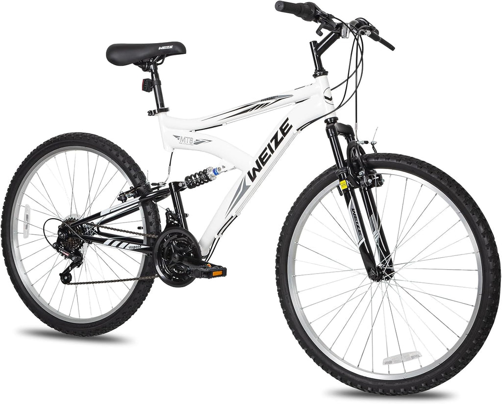 Mountain Bike, 24 26 27.5 inch Outdoor Cycling Bike,18-Speed/High-Carbon Steel/Dual Full Suspension, Adjustable