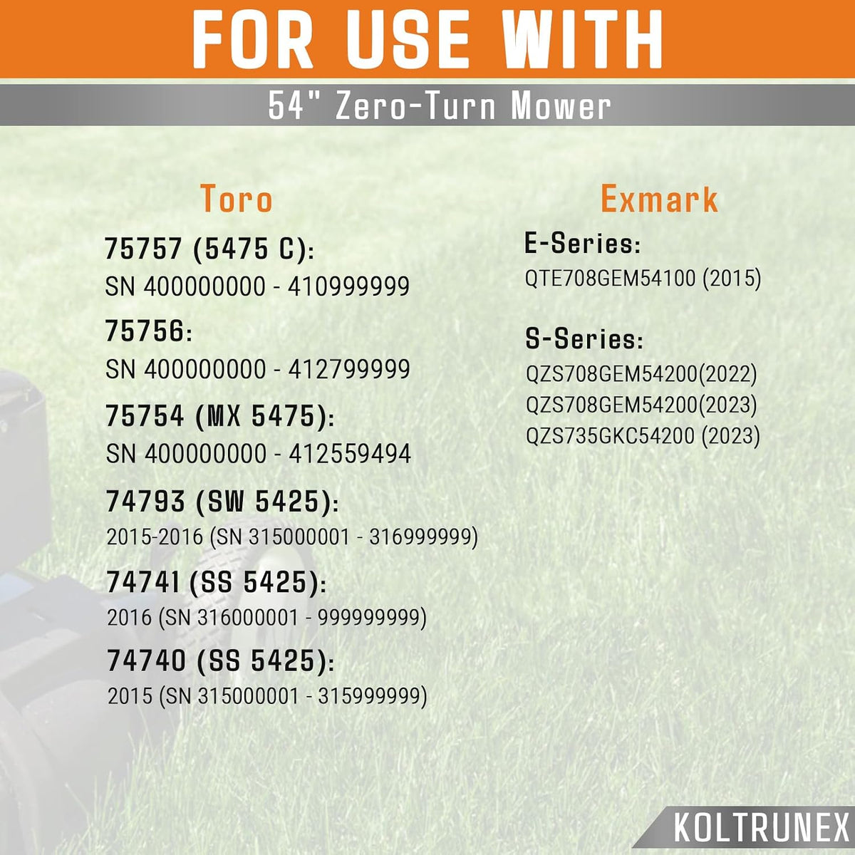Mower Blades for Toro/Exmark 115-2454-03, Fits 54 in Deck 3PCS | 18.75" Mulching Blades, for 54" Toro / Exmark