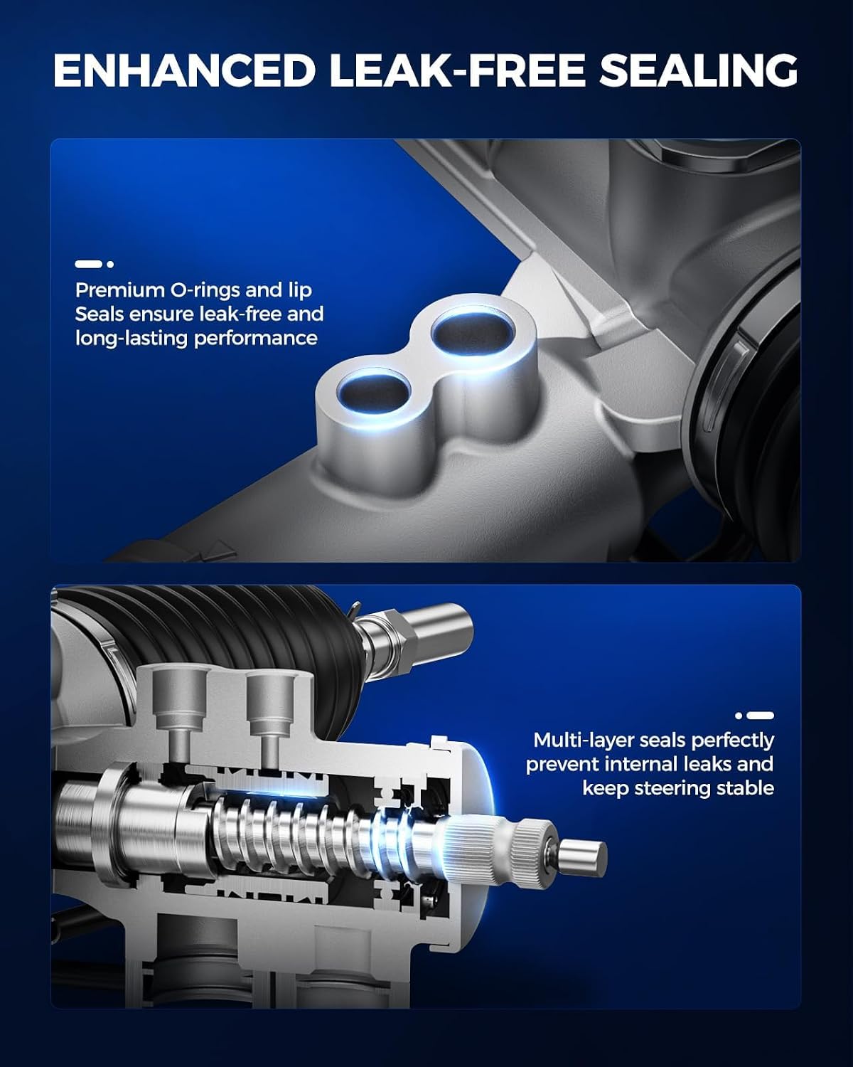 KAX 26-1963 Hydraulic Power Steering Rack and Pinion Assembly