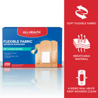 Fabric Adhesive Bandages, Assorted Sizes, 200 Count
