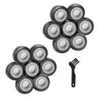 2 PC 7 Men's Electric Shaver Replacement Heads + 1 Cleaning Brush
