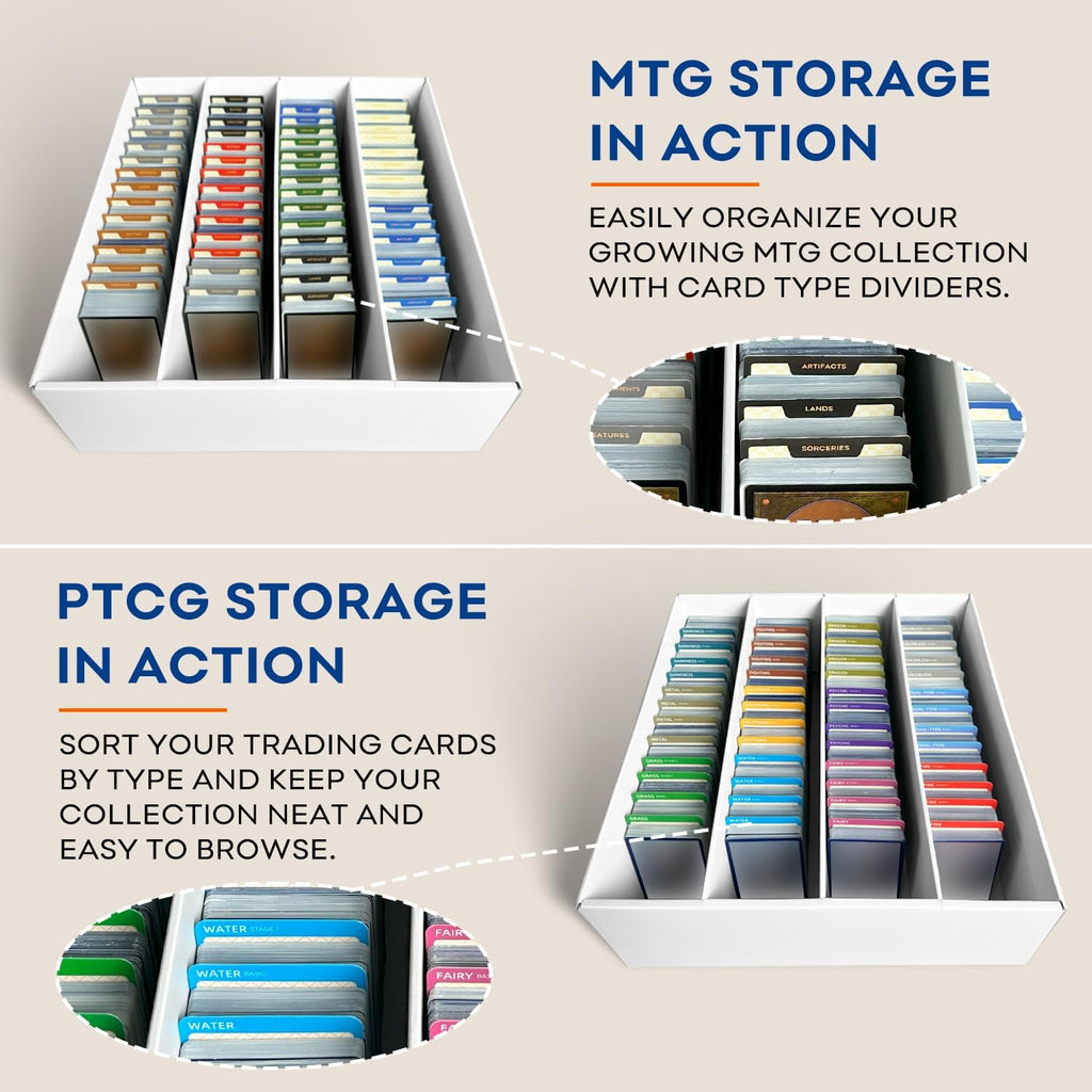 2-Pack Trading Card Storage Box, Cardboard Card Box for MTG TCG Sports Card | Affordable Bulk Card Storage
