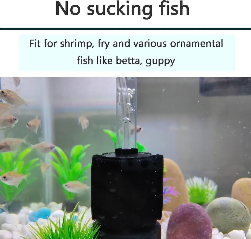 3 Pack Aquarium Bio Sponge Filter Breeding Fry Betta Shrimp Nano Fish Tank (Small up to 10Gal)
