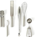 Edge 6-Piece Stainless Steel Kitchen Tool & Gadget Set, Kitchen Utensil Set with Silicone Accent, Can opener
