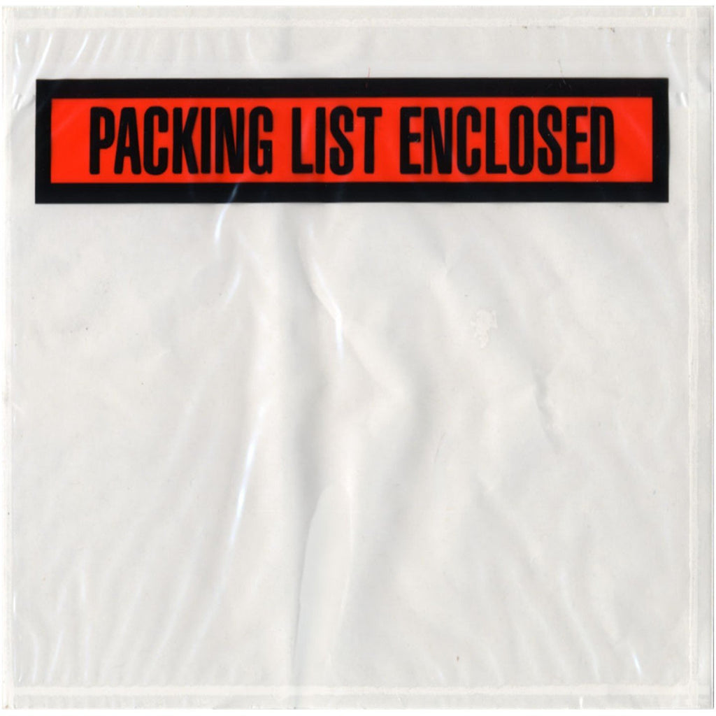 Packing List Envelopes, Adhesive Invoice Enclosed Pouches for Secure Document Attachment, 4.5 x 5.5 in (100 Pack)