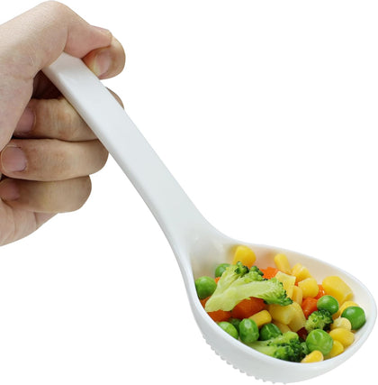 2 Pack Plastic Soup Ladle Serving Spoon, 7.5 inch Long | For Serving, Cooking, Mixing Gravy Stews Noodles Rice Soup