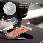 Prepared Microscope Slides, 48pcs Plastic Animals Insects Plants Flowers Sample Specimens