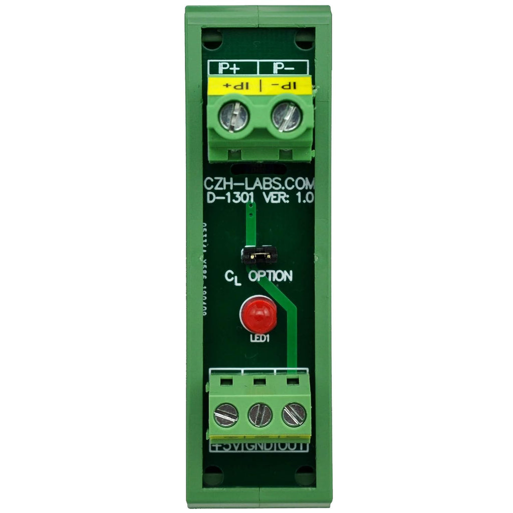 Slim DIN Rail Mount AC/DC Current Sensor Module, Based on ACS712. (+/-20Amp)