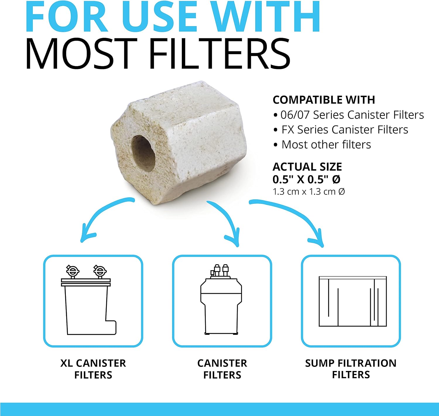 Pre-Filter Media, Mechanical Filter Media for Aquariums, Ceramic Rings, 26.45 oz., A1470