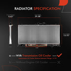A-Premium Engine Coolant Radiator Compatible with Mitsubishi Model